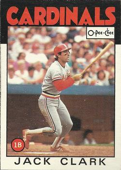 1986 O-Pee-Chee Baseball Cards 350     Jack Clark